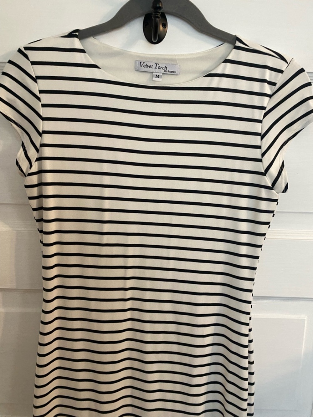 Velvet Torch Black and White Striped Top Nordstrom New with minor flaw. - Picture 3 of 7